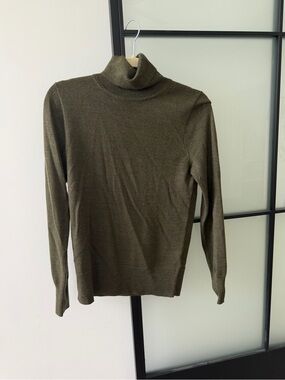 J. Crew Olive Turtleneck Sweater